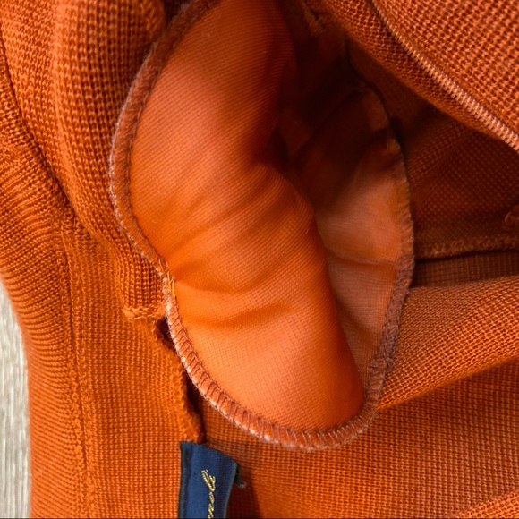 LUISA SPAGNOLI Wool Coatigan Burnt Orange Toggle Cardigan Jacket Small - Picture 6 of 9